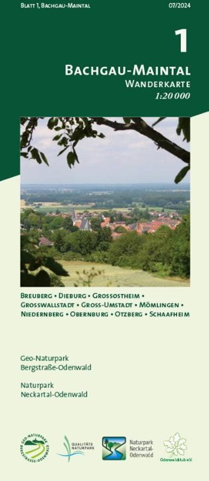 Blatt 1, Bachgau-Maintal, Geo-Naturpark Bergstraße-Odenwald ; Naturpark Neckartal-Odenwald - Gebonden - 9783947593347