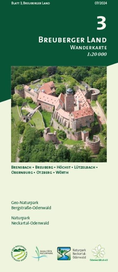 Blatt 3, Breuberger Land, Geo-Naturpark Bergstraße-Odenwald ; Naturpark Neckartal-Odenwald - Gebonden - 9783947593354