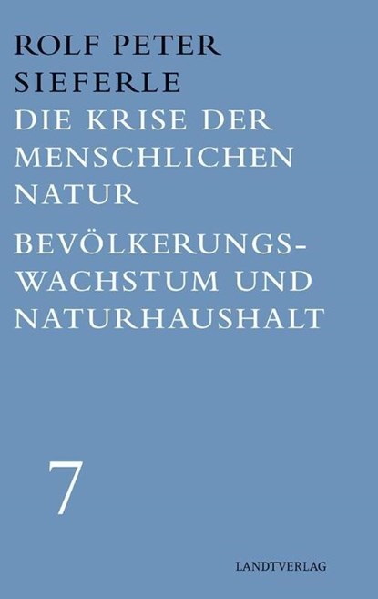Die Krise der menschlichen Natur / Bevölkerungswachstum und Naturhaushalt, Rolf Peter Sieferle - Gebonden - 9783948075545
