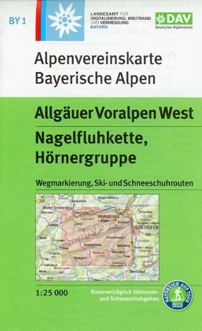Allgäuer Voralpen West, Nagelfluhkette, Hörnergruppe 1:25 000, Deutscher Alpenverein - Gebonden - 9783948256067