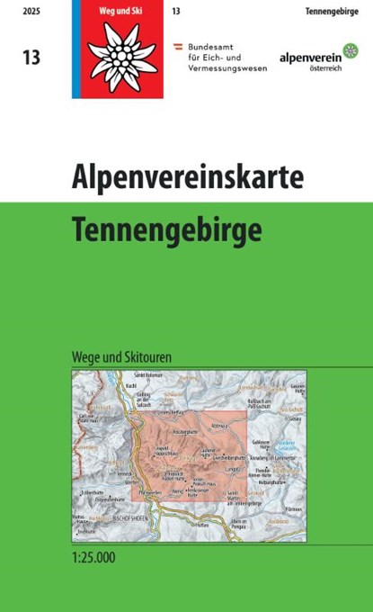 Tennengebirge, Österreichischer Alpenverein - Gebonden - 9783948256340