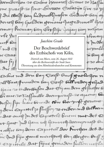 Der Beschwerdebrief des Erzbischofs von Köln, Joachim Grade - Paperback - 9783949127069