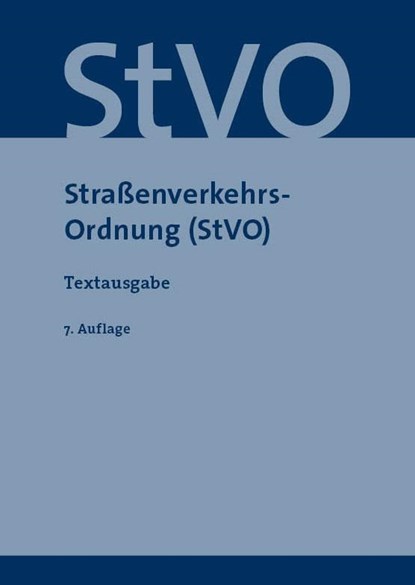 Straßenverkehrs-Ordnung (StVO), niet bekend - Paperback - 9783949409042