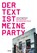 Der Text ist meine Party, Jonas Engelmann - Paperback - 9783955752118
