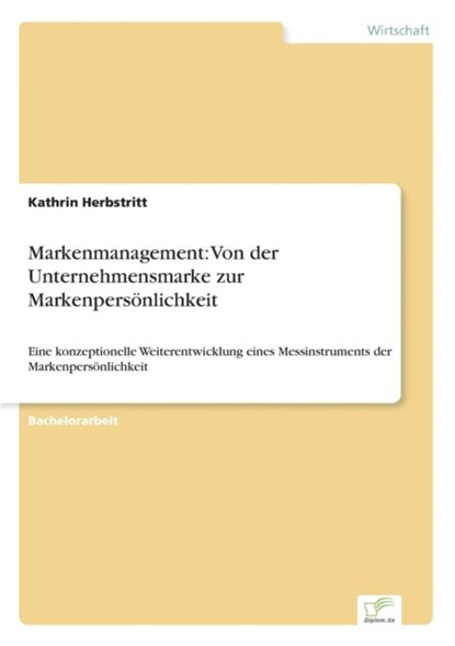 Markenmanagement, Kathrin Herbstritt - Paperback - 9783956368479
