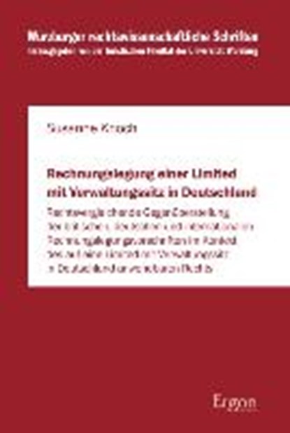 Rechnungslegung einer Limited mit Verwaltungssitz in Deutschland, KNOCH,  Susanne - Paperback - 9783956500596