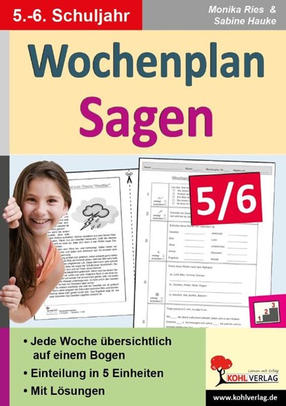 Wochenplan Sagen 5/6, Sabine Hauke - Gebonden - 9783956866319