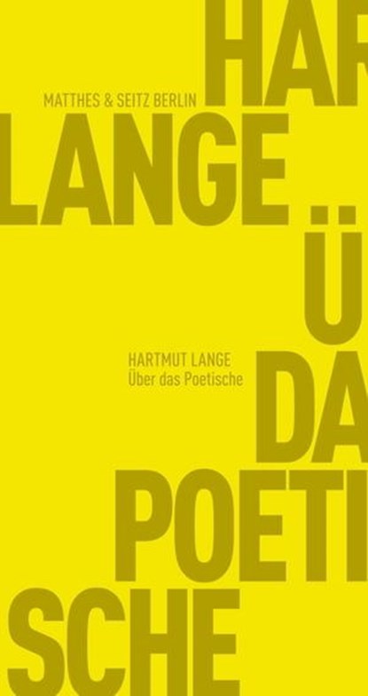 Über das Poetische, Hartmut Lange - Ebook - 9783957575081