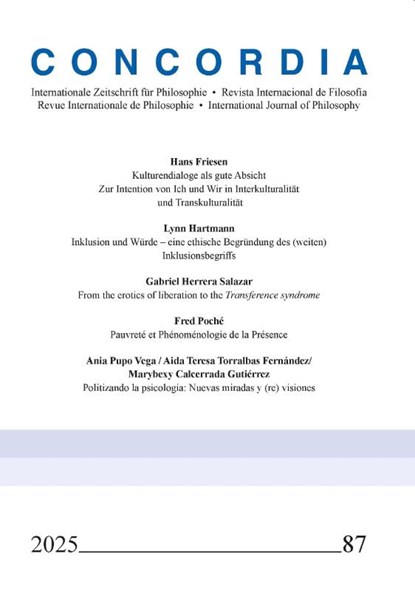 Concordia - Internationale Zeitschrift für Philosophie 87, Raúl Fornet-Betancourt - Paperback - 9783958865419