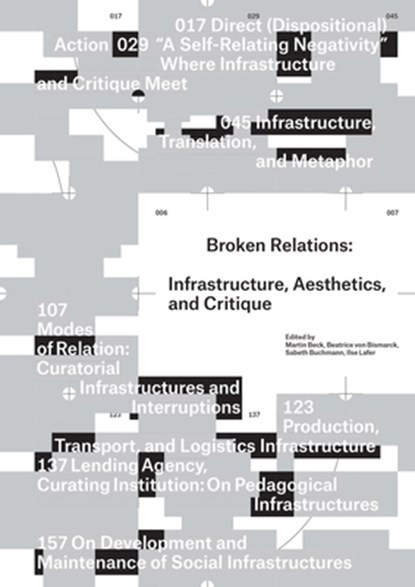 Broken Relations. Infrastructure, Aesthetics, and Critique, Martin Beck ; Beatrice Von Bismarck ; Sabeth Buchmann - Paperback - 9783959056960
