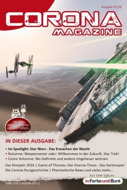 Corona Magazine 01/2016: Januar 2016, Reiner Krauss ; Bernd Perplies ; Uwe Anton ; Marcus Haas ; Hestia van Roest ; Armin Rößler ; Birgit Schwenger ; Frank Stein ; Eric Zerm ; Pia Fauerbach ; Oliver Koch ; Bettina Petrik ; Thorsten Walch ; Winfried Brand - Ebook - 9783959360371
