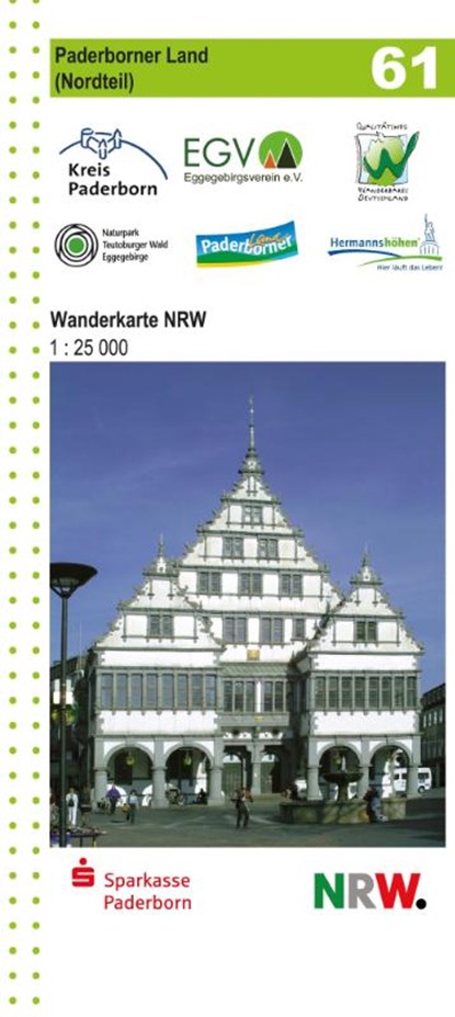 Paderborner Land (Nordteil) Blatt 61, topographische Wanderkarte NRW, Geobasisdaten: Land NRW - Gebonden - 9783959650342