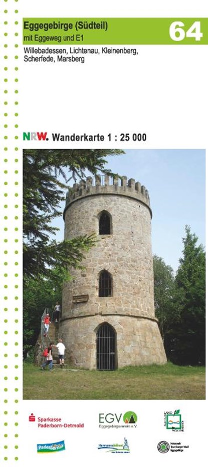 Eggegebirge (Südteil) mit Eggeweg und E1 Blatt 64, topographische Wanderkarte NRW, Geobasisdaten: Land NRW - Gebonden - 9783959650373