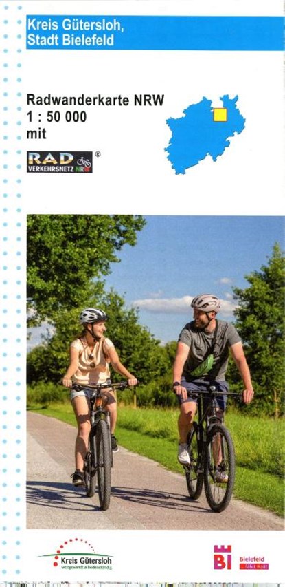 Kreis Gütersloh, Stadt Bielefeld Radwanderkarte mit Radverkehrsnetz NRW, GeoMap - Gebonden - 9783959650427