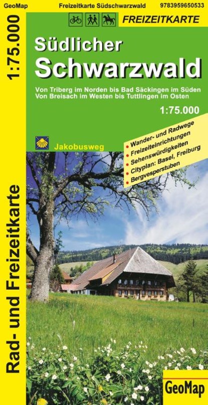 Südlicher Schwarzwald - Rad- und Freizeitkarte, GeoMap - Gebonden - 9783959650533
