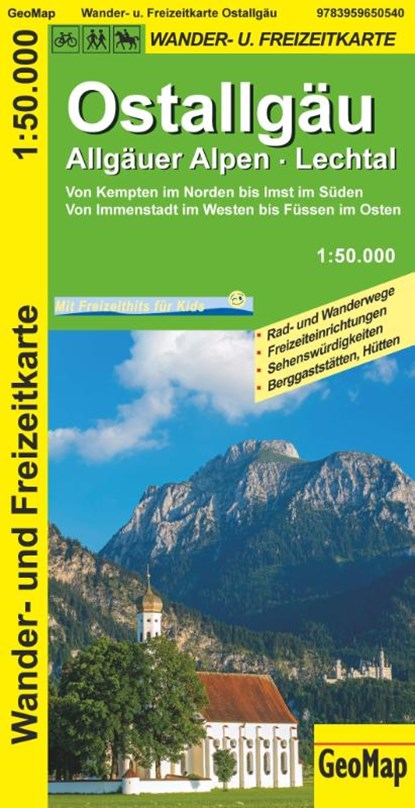 Ostallgäu, Allgäuer Alpen, Lechtal Wander- und Freizeitkarte, niet bekend - Gebonden - 9783959650540
