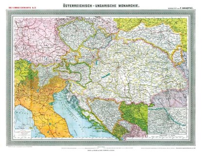 Hist. Karte: ÖSTERREICHISCH-UNGARISCHE MONARCHIE, um 1908 (gerollt), Handtke Friedrich - Gebonden - 9783959660082