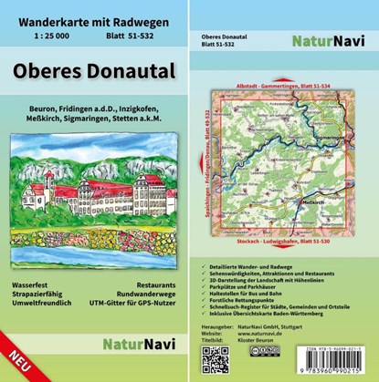 Oberes Donautal 1 : 25 000 Blatt 51-532, niet bekend - Gebonden - 9783960990215