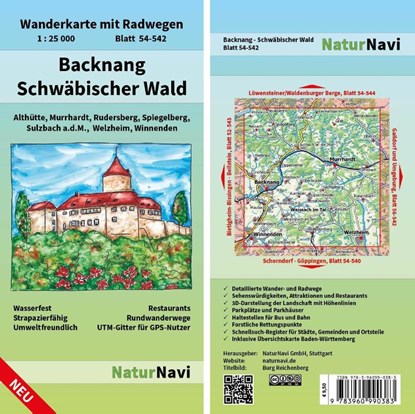 Backnang - Schwäbischer Wald 1 : 25 000, Blatt 54-542, niet bekend - Gebonden - 9783960990383