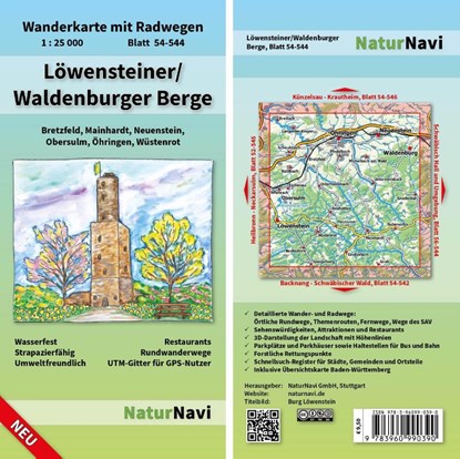 Löwensteiner/Waldenburger Berge 1 : 25 000, Blatt 54-544, niet bekend - Gebonden - 9783960990390