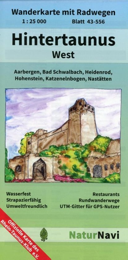 Hintertaunus West 1 : 25 000, Blatt 43-556, niet bekend - Gebonden - 9783960990529