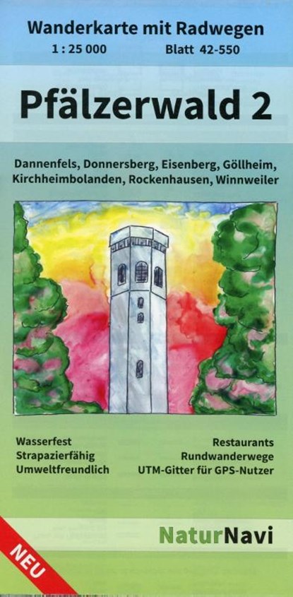 Pfälzerwald 2. Blatt 42-550, 1 : 25 000, niet bekend - Gebonden - 9783960991045