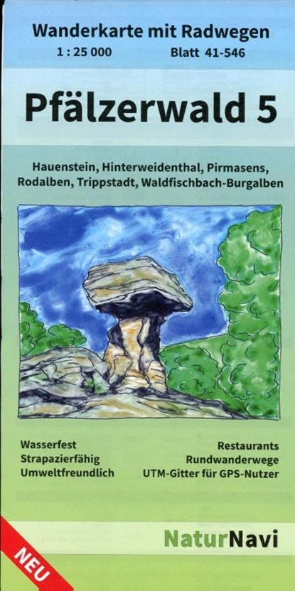 Pfälzerwald 5. Blatt 41-546, 1 : 25 000, niet bekend - Gebonden - 9783960991076