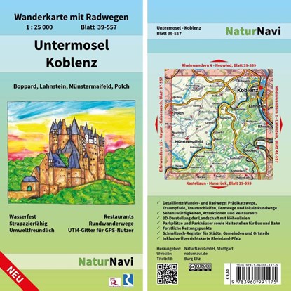 Untermosel - Koblenz 1: 25 000, niet bekend - Gebonden - 9783960991175