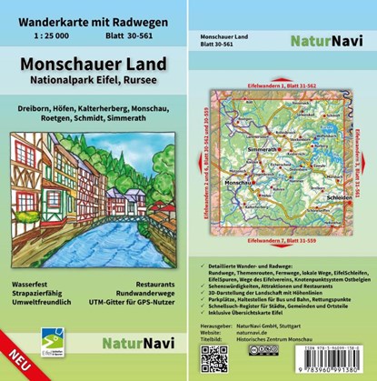 Monschauer Land - Nationalpark Eifel, Rursee, NaturNavi - Gebonden - 9783960991380