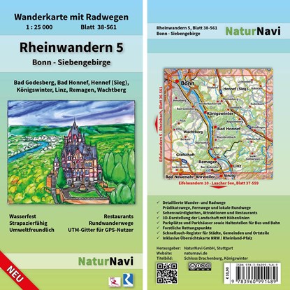 Rheinwandern 5 - Bonn - Siebengebirge, NaturNavi - Gebonden - 9783960991489