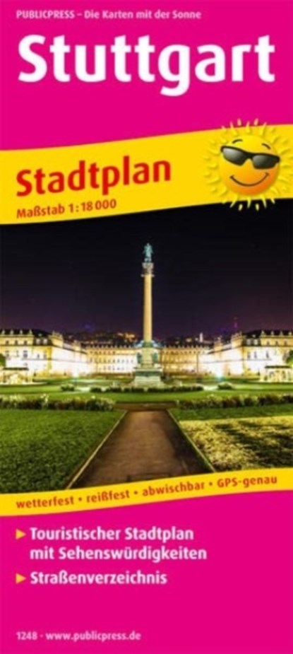 Stuttgart, city map 1:18,000, niet bekend - Paperback - 9783961322480