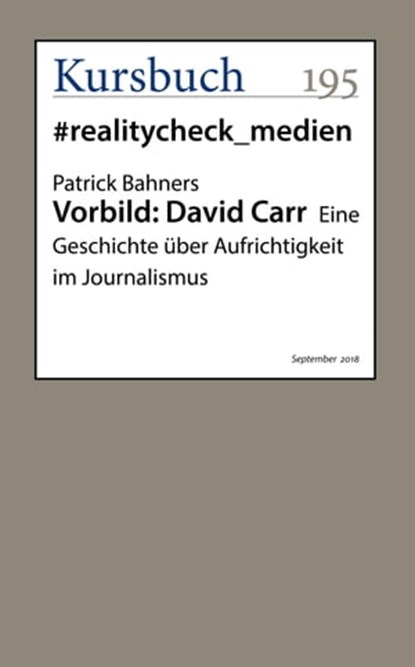 Vorbild: David Carr, Patrick Bahners - Ebook - 9783961960576