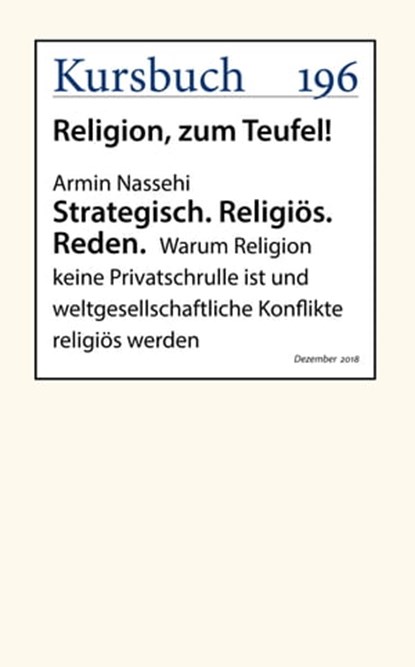 Strategisch. Religiös. Reden., Armin Nassehi - Ebook - 9783961960729