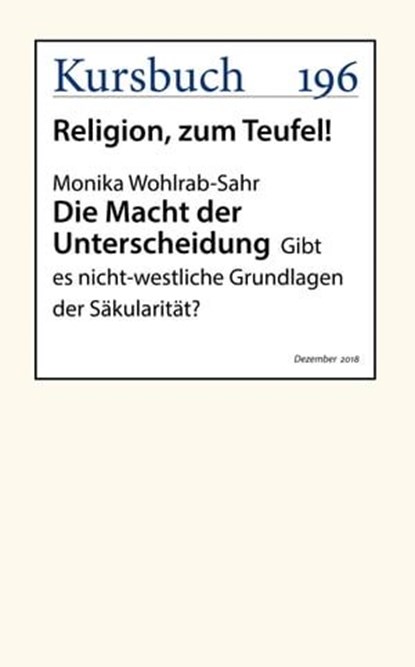 Die Macht der Unterscheidung, Monika Wohlrab-Sahr - Ebook - 9783961960798