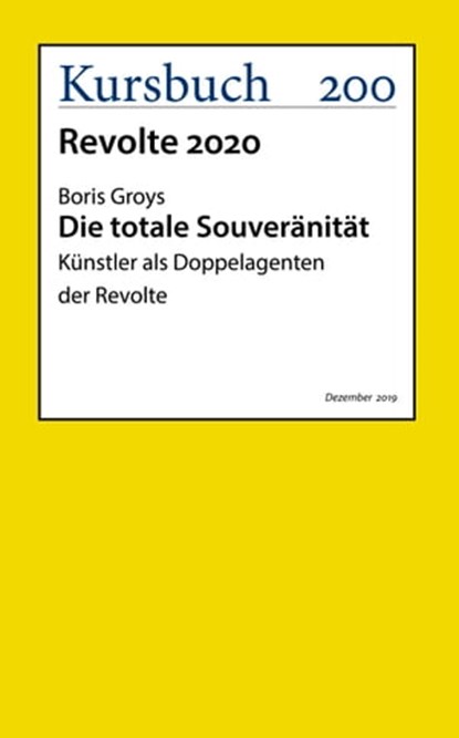 Die totale Souveränität, Boris Groys - Ebook - 9783961961481