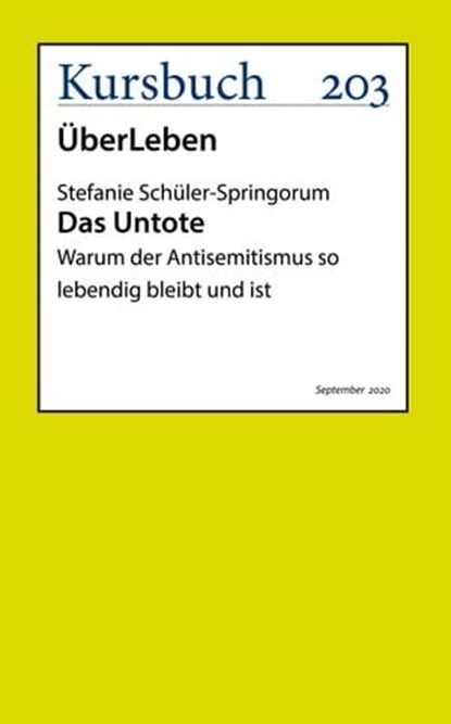 Das Untote, Prof. Dr. Stefanie Schüler-Springorum - Ebook - 9783961961894