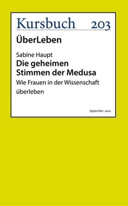 Die geheimen Stimmen der Medusa, Prof. Dr. Sabine Haupt - Ebook - 9783961961979