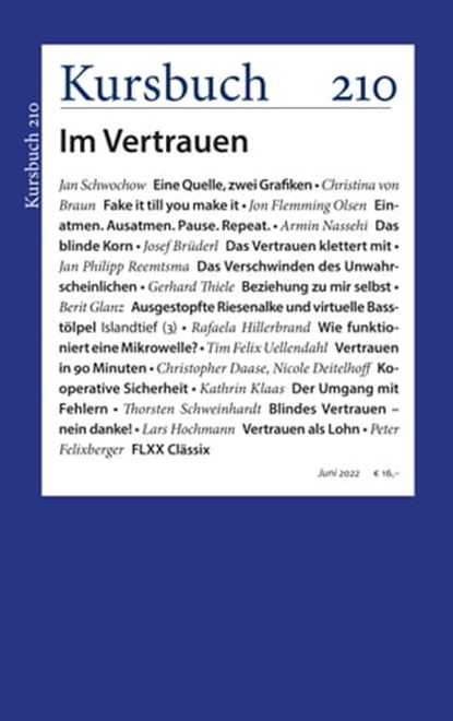 Kursbuch 210, niet bekend - Ebook - 9783961962693