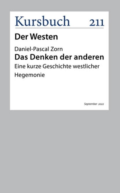 Das Denken der anderen, Daniel-Pascal Zorn - Ebook - 9783961962860