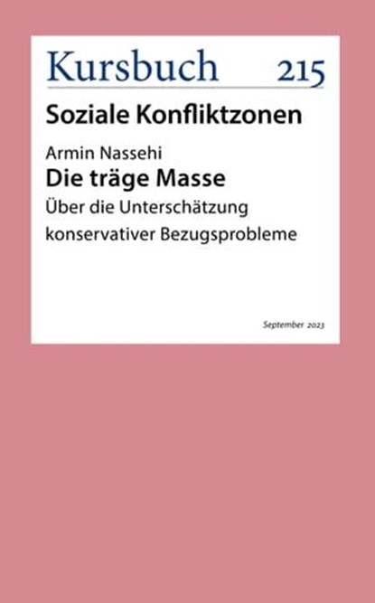Die träge Masse, Armin Nassehi - Ebook - 9783961963331