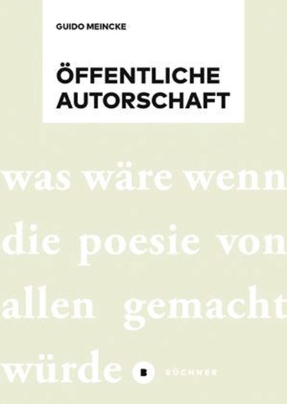 Öffentliche Autorschaft, Guido Meincke - Ebook - 9783963179884