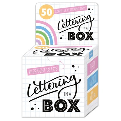 Lettering in a Box - 50 schnelle Letteringtipps - ziehen lachen lettern, Cornelia Landschützer - Paperback - 9783963473388