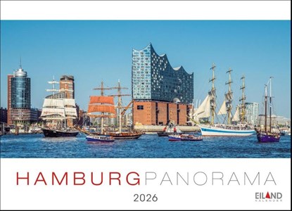 Hamburg Panorama Postkartenkalender 2026, Eiland - Paperback - 9783964023858