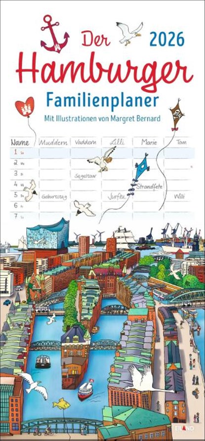 Der Hamburger Familienplaner 2026 - Margret Bernard, niet bekend - Paperback - 9783964023889