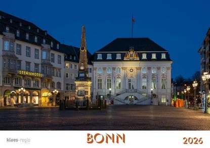 Bonn 2026 Bildkalender A4 quer, spiralgebunden, Holger Klaes - Paperback - 9783965352476