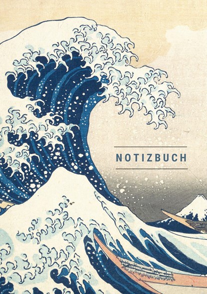Notizbuch klein A5 Blanko - Notizheft 44 Seiten 90g/m² - Softcover Hokusai "Die große Welle vor Kanagawa" - FSC Papier, Notizbuch A5 ; Notizheft A5 ; Notebook A5 - Paperback - 9783965424517
