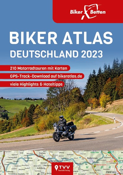 Biker Atlas DEUTSCHLAND 2023, Bikerbetten - TVV Touristik Verlag GmbH - Paperback - 9783965990371