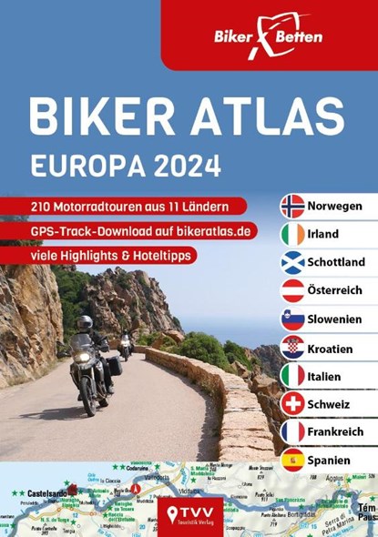 Biker Atlas EUROPA 2024, Bikerbetten - TVV Touristik Verlag GmbH - Paperback - 9783965990432