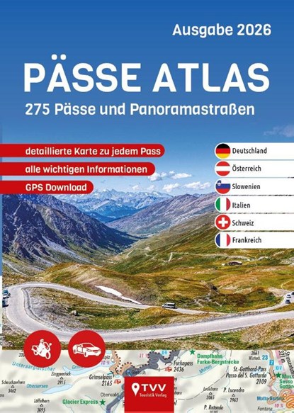 PÄSSE ATLAS 2026, Bikerbetten - TVV Touristik Verlag GmbH ; Peter Schmitz - Paperback - 9783965990760