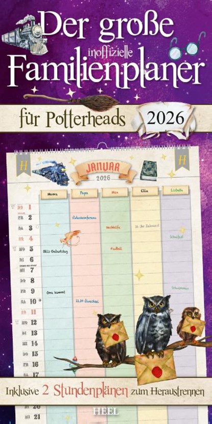 Der große inoffizielle Familienplaner für Potterheads. Kalender 2026, niet bekend - Paperback - 9783966649858